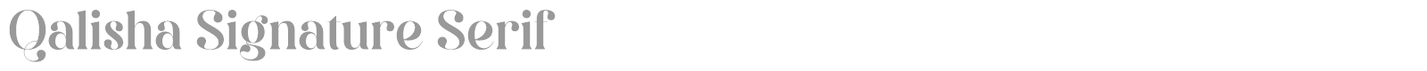Qalisha Signature Serif font preview